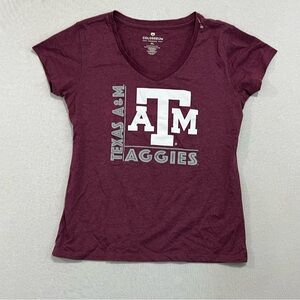 Colosseum Women Red Top Tee Shirt Texas A&M ATM Size XL